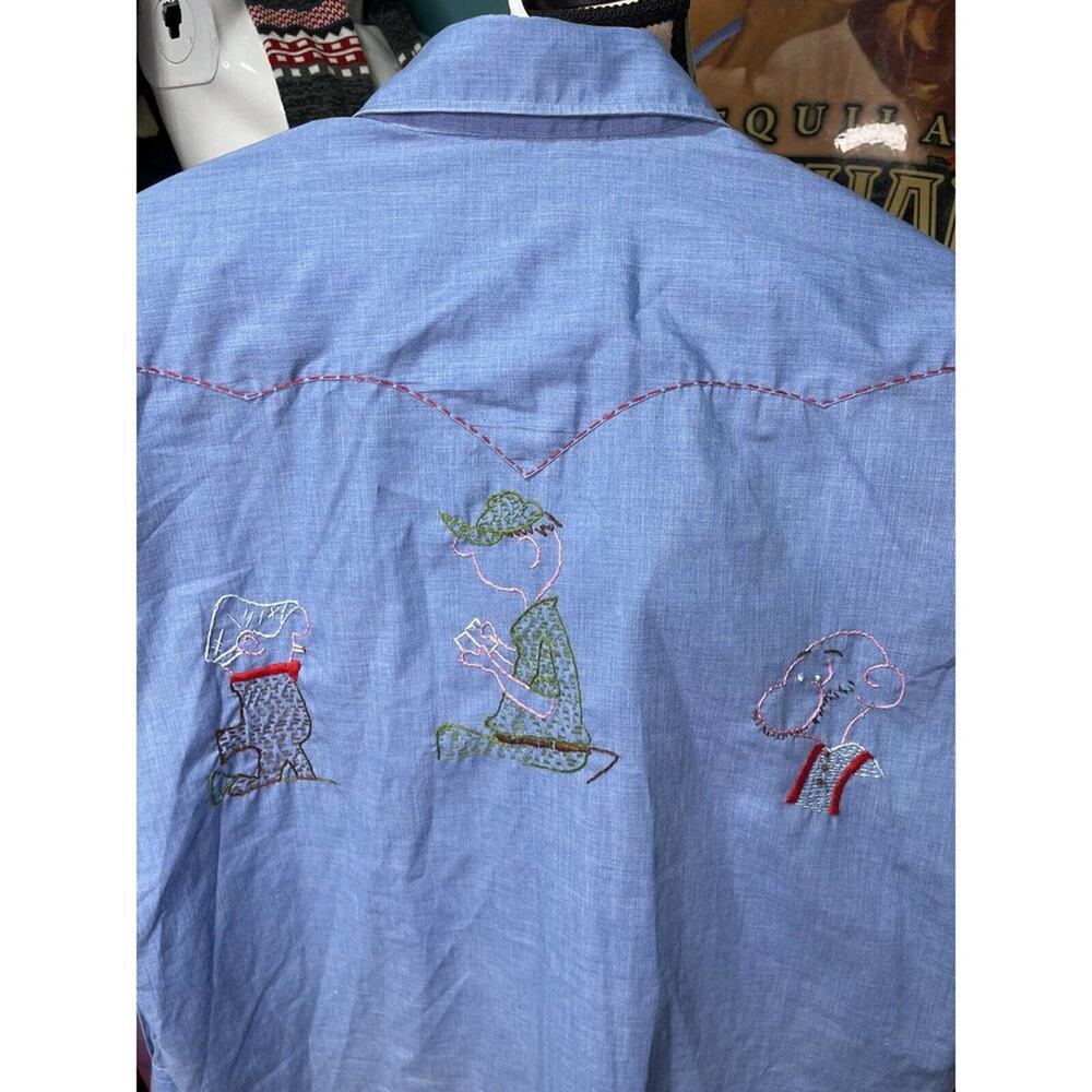 Vintage RAWHIDE Form Fitted Western Button Up Men's‎ Shirt Size XL 24 x 33